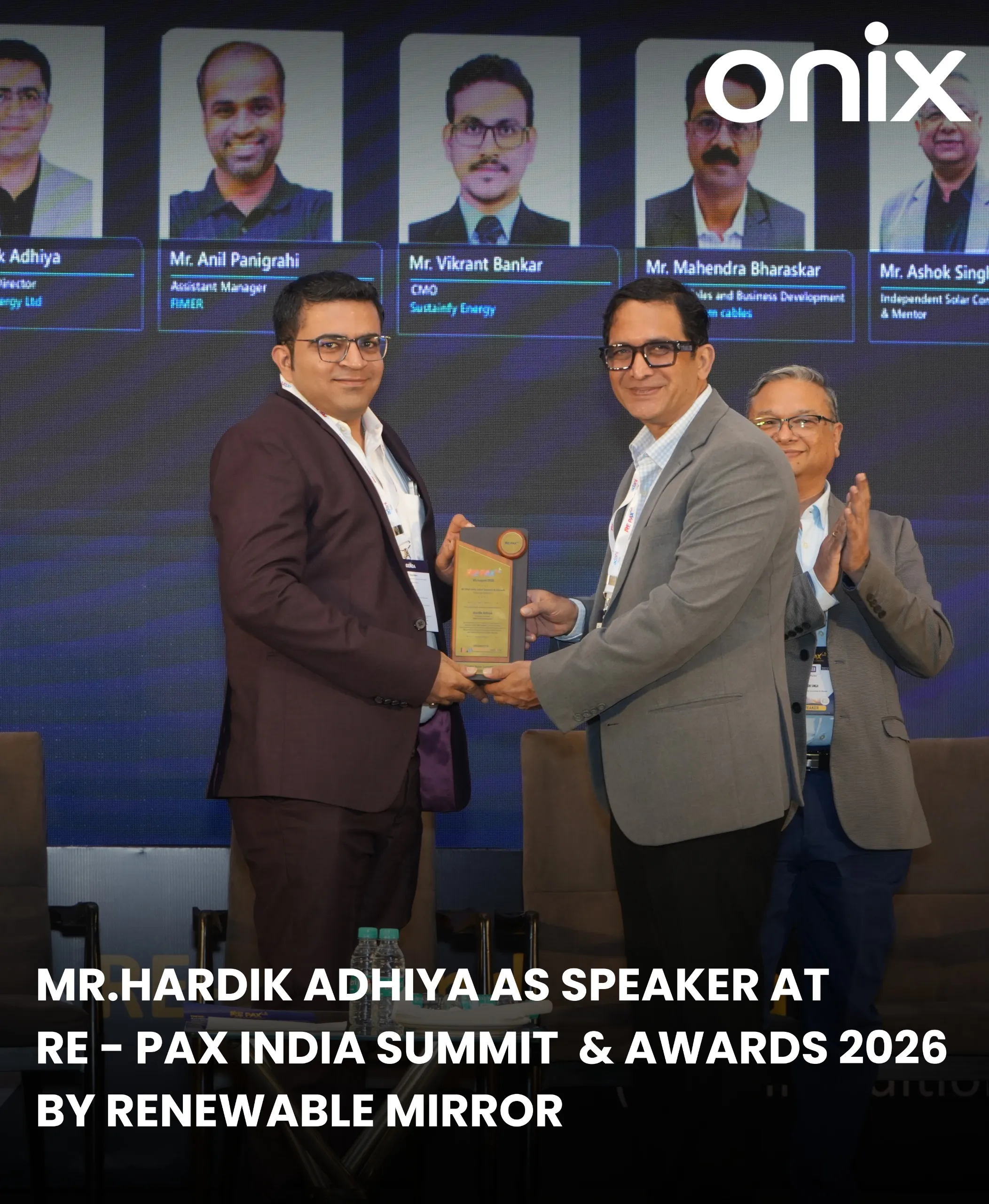 Mr.Hardik Adhiya Chairman & Director As Speaker at RE-PAX India summit & Award 2026